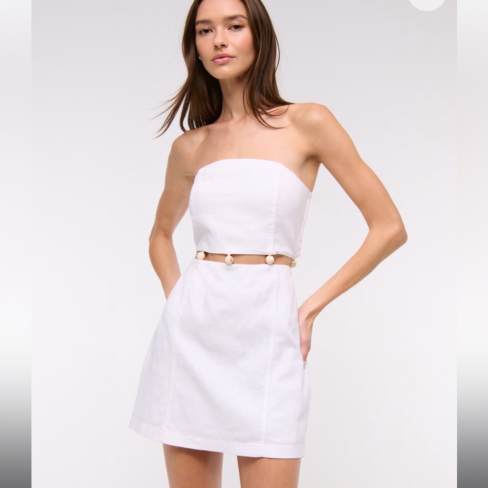 Abercrombie & Fitch Beaded Strapless Mini Dress